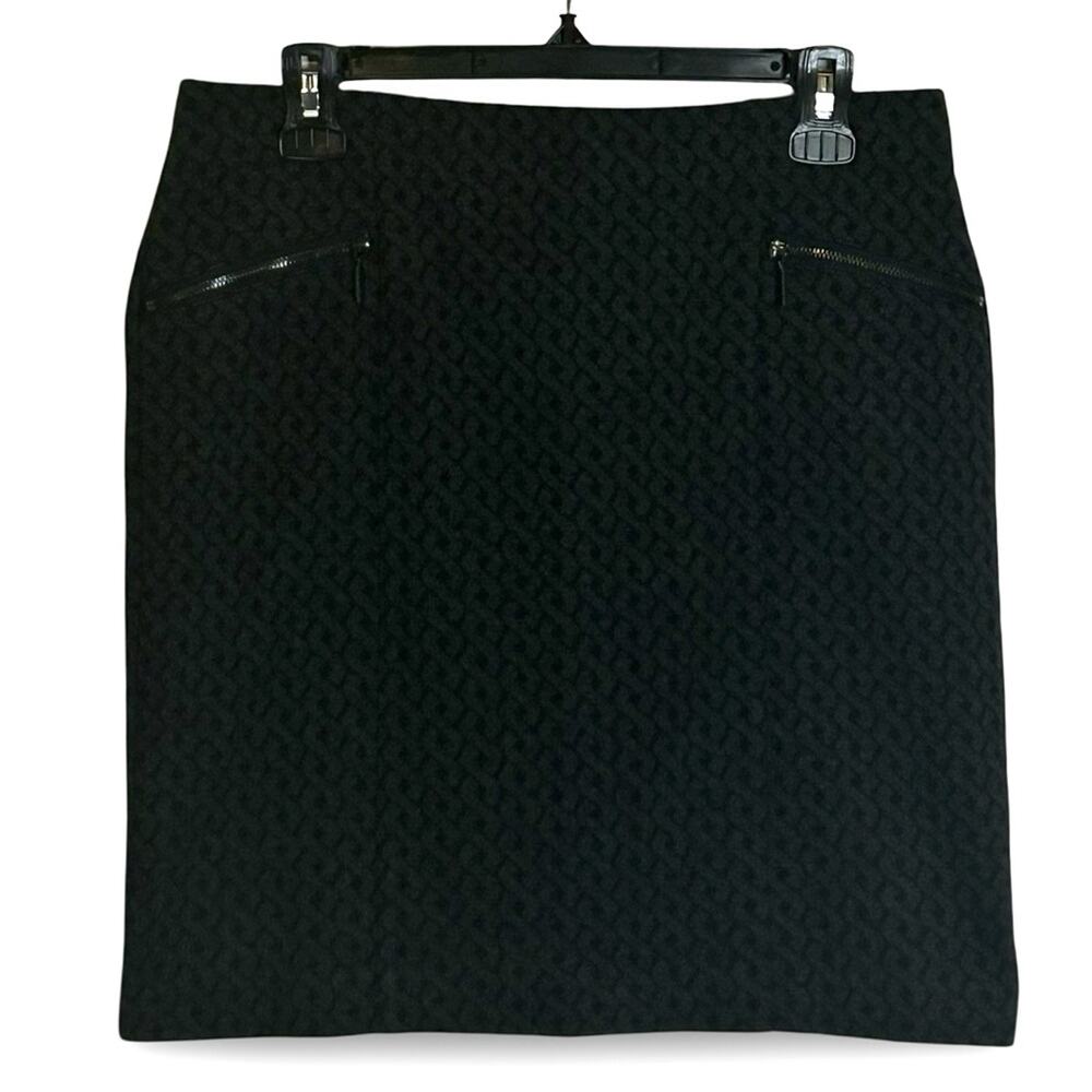 Alfani Zip Knit Pencil Skirt Size 12‎ Petite Career Office Geometric Stretch